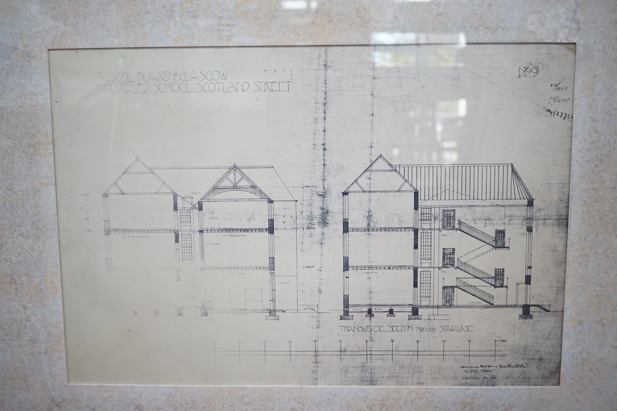 After Rennie Mackintosh, set of four modern prints, School Board of Glasgow, 41 x 62cm. Condition - good